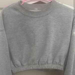 ALO Yoga Cropped Gray Sweatshirt